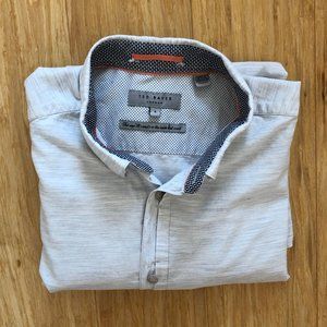 TED BAKER Casual Orange Senne Geo Gray Shirt